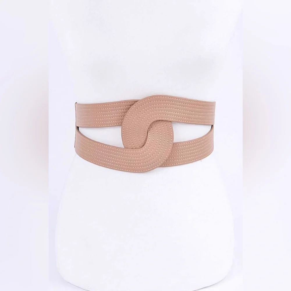 Vegan Leather Waist Corset Statement Belt